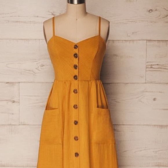 Yellow Button-Up Sundress 🌞 - Picture 2 of 11